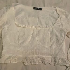 Unworn nasty gal top, bustier type of top area and very comfortable